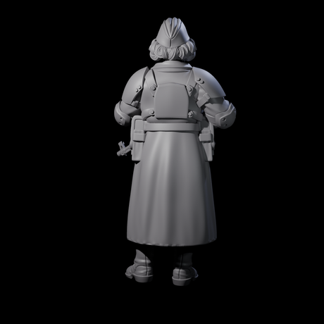 Weird War Soviet AK47 Fighting War Maiden C Miniature for Dungeons and Dragons, Pathfinder or other TTRPGs
