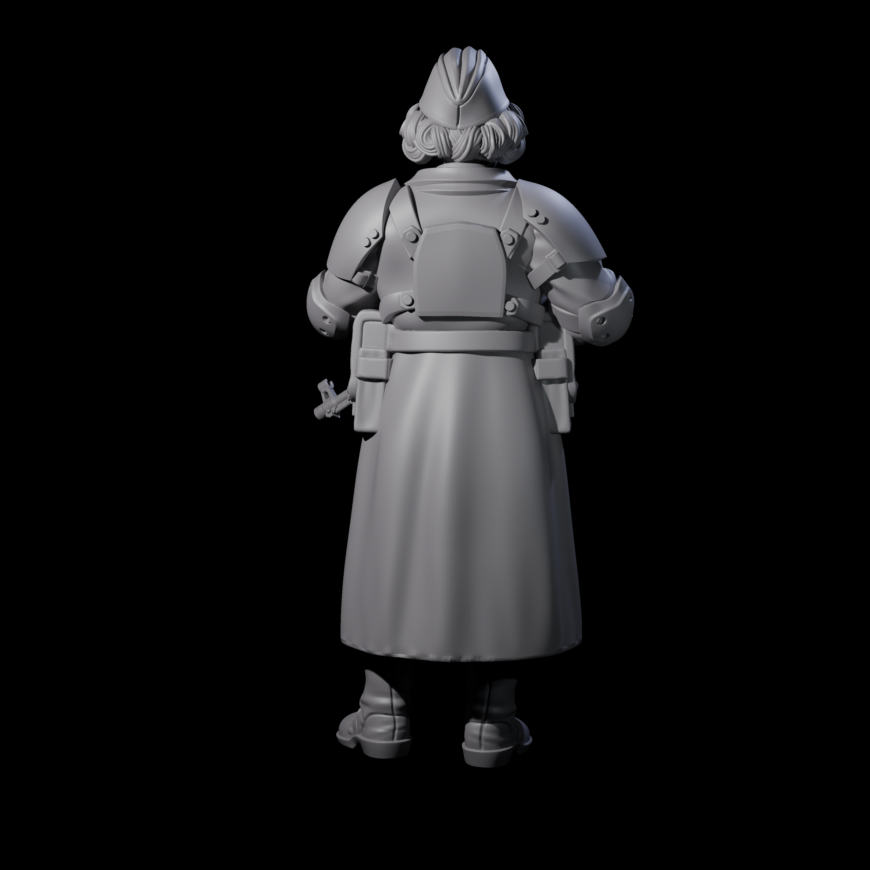 Weird War Soviet AK47 Fighting War Maiden C Miniature for Dungeons and Dragons, Pathfinder or other TTRPGs