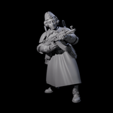 Weird War Soviet AK47 Fighting War Maidens Miniature for Dungeons and Dragons, Pathfinder or other TTRPGs