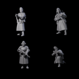 Weird War Soviet AK47 Fighting War Maidens Miniature for Dungeons and Dragons, Pathfinder or other TTRPGs