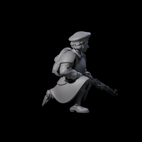 Weird War Soviet Shooting War Maiden Rifleman A Miniature for Dungeons and Dragons, Pathfinder or other TTRPGs