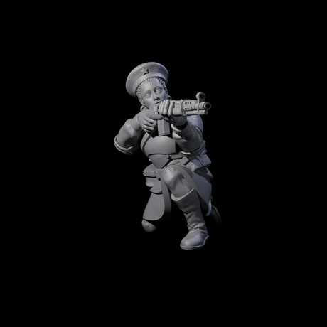 Weird War Soviet Shooting War Maiden Rifleman B Miniature for Dungeons and Dragons, Pathfinder or other TTRPGs