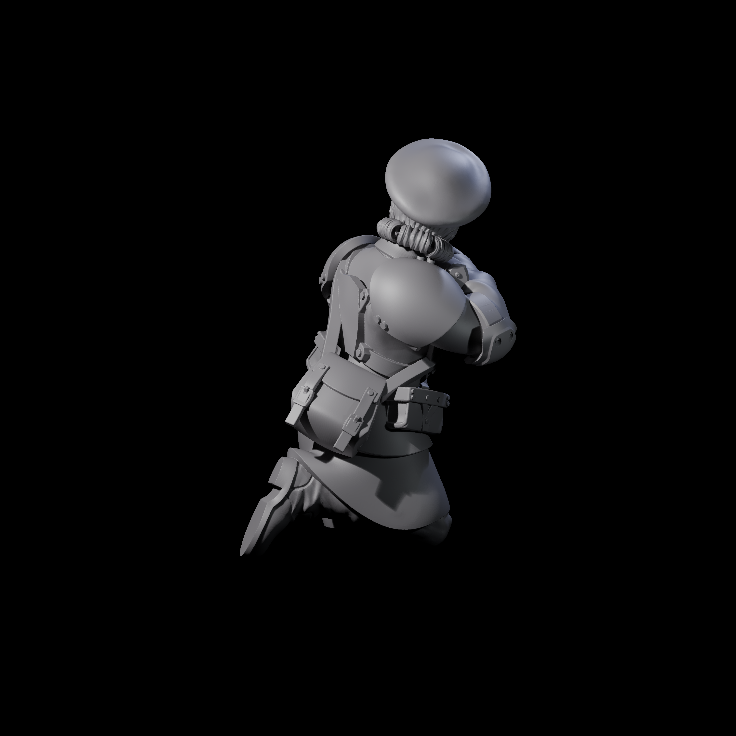 Weird War Soviet Shooting War Maiden Rifleman B Miniature for Dungeons and Dragons, Pathfinder or other TTRPGs