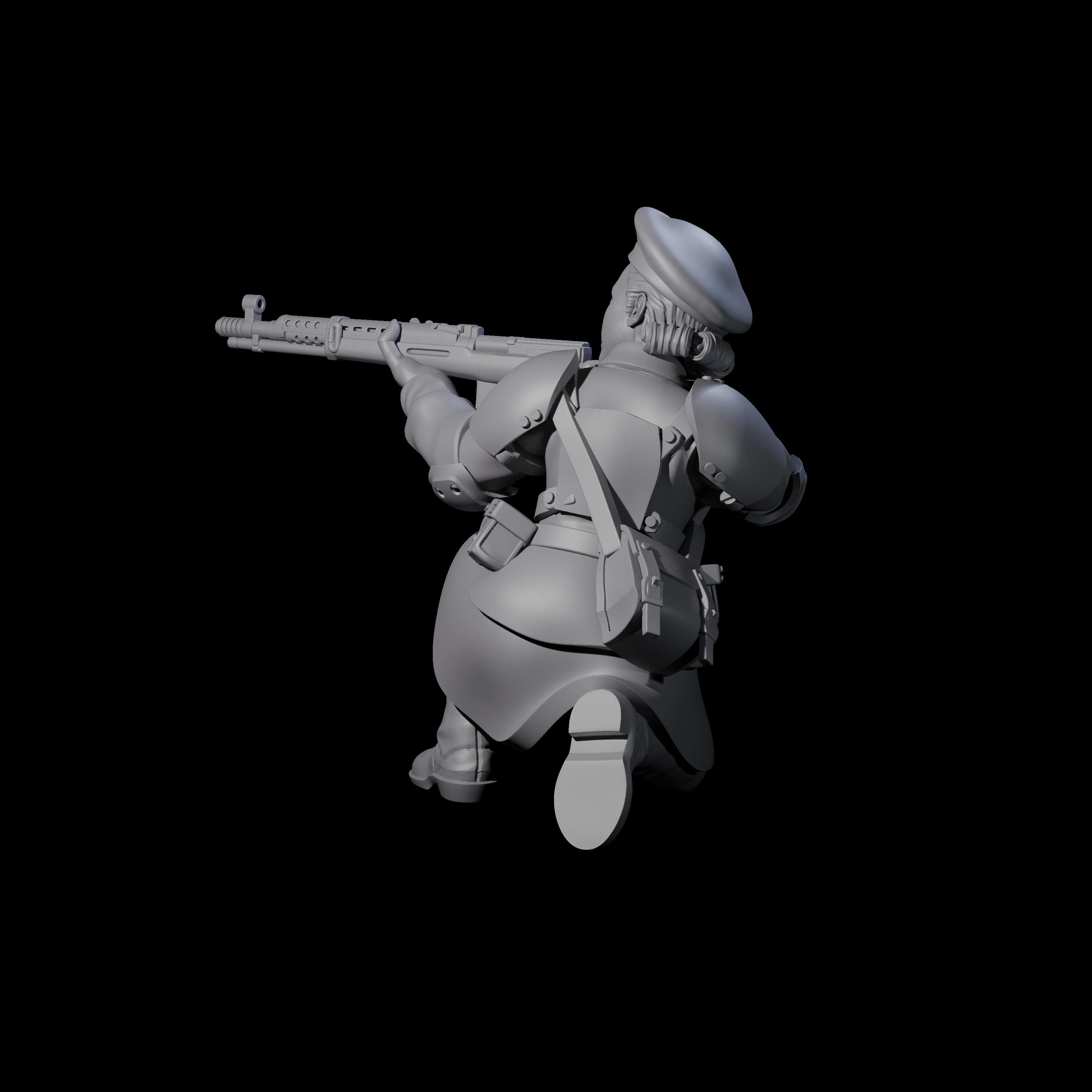 Weird War Soviet Shooting War Maiden Rifleman B Miniature for Dungeons and Dragons, Pathfinder or other TTRPGs