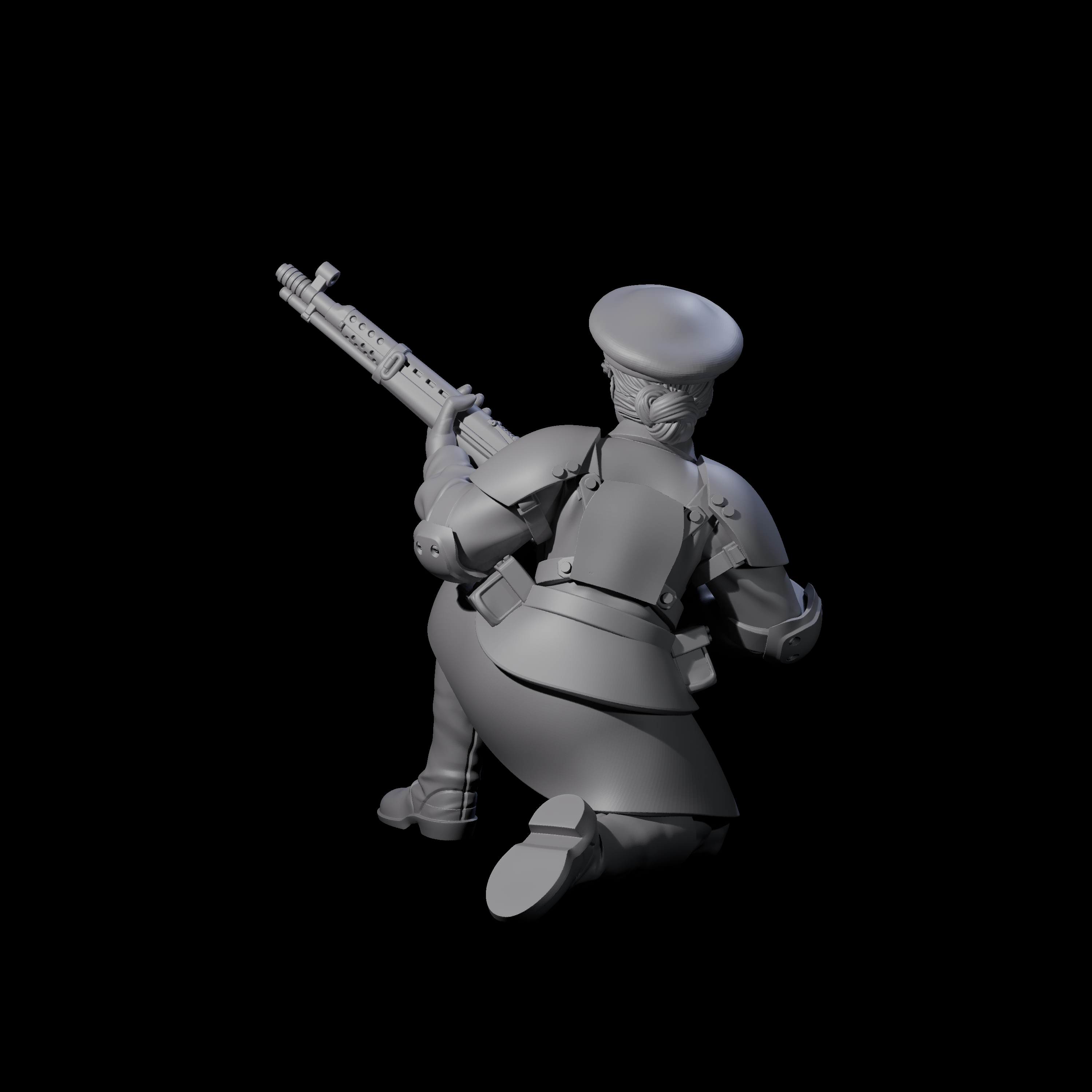 Weird War Soviet Shooting War Maiden Rifleman C Miniature for Dungeons and Dragons, Pathfinder or other TTRPGs