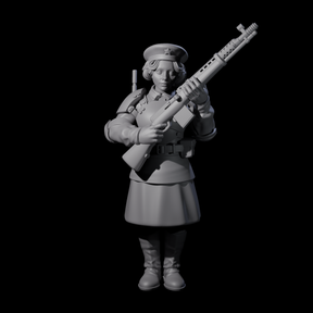 Weird War Soviet Shooting War Maiden Rifleman D Miniature for Dungeons and Dragons, Pathfinder or other TTRPGs