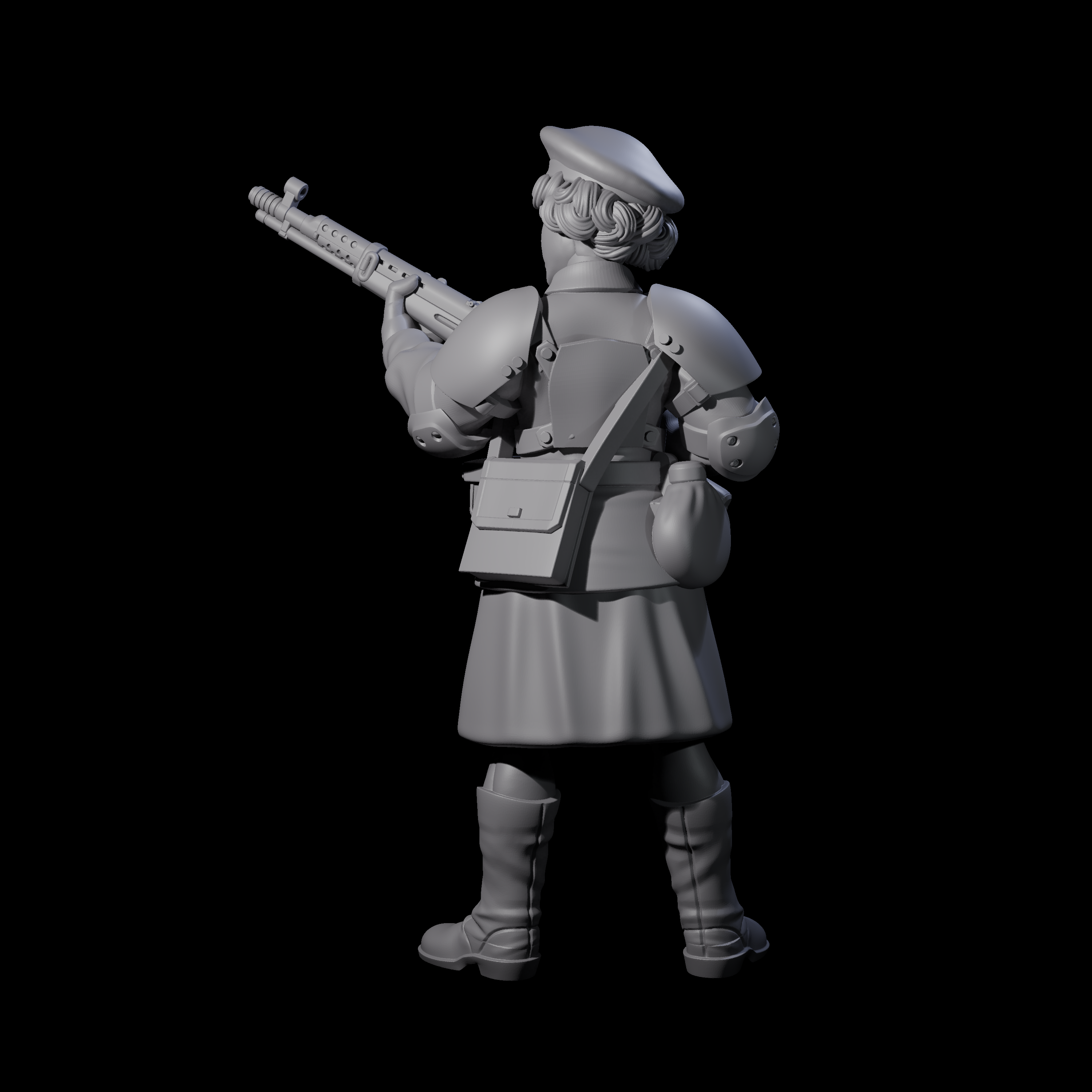 Weird War Soviet Shooting War Maiden Rifleman G Miniature for Dungeons and Dragons, Pathfinder or other TTRPGs