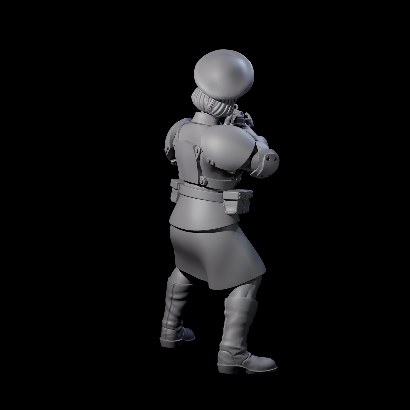 Weird War Soviet Shooting War Maiden Rifleman H Miniature for Dungeons and Dragons, Pathfinder or other TTRPGs