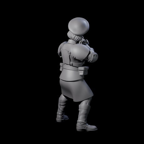 Weird War Soviet Shooting War Maiden Rifleman H Miniature for Dungeons and Dragons, Pathfinder or other TTRPGs