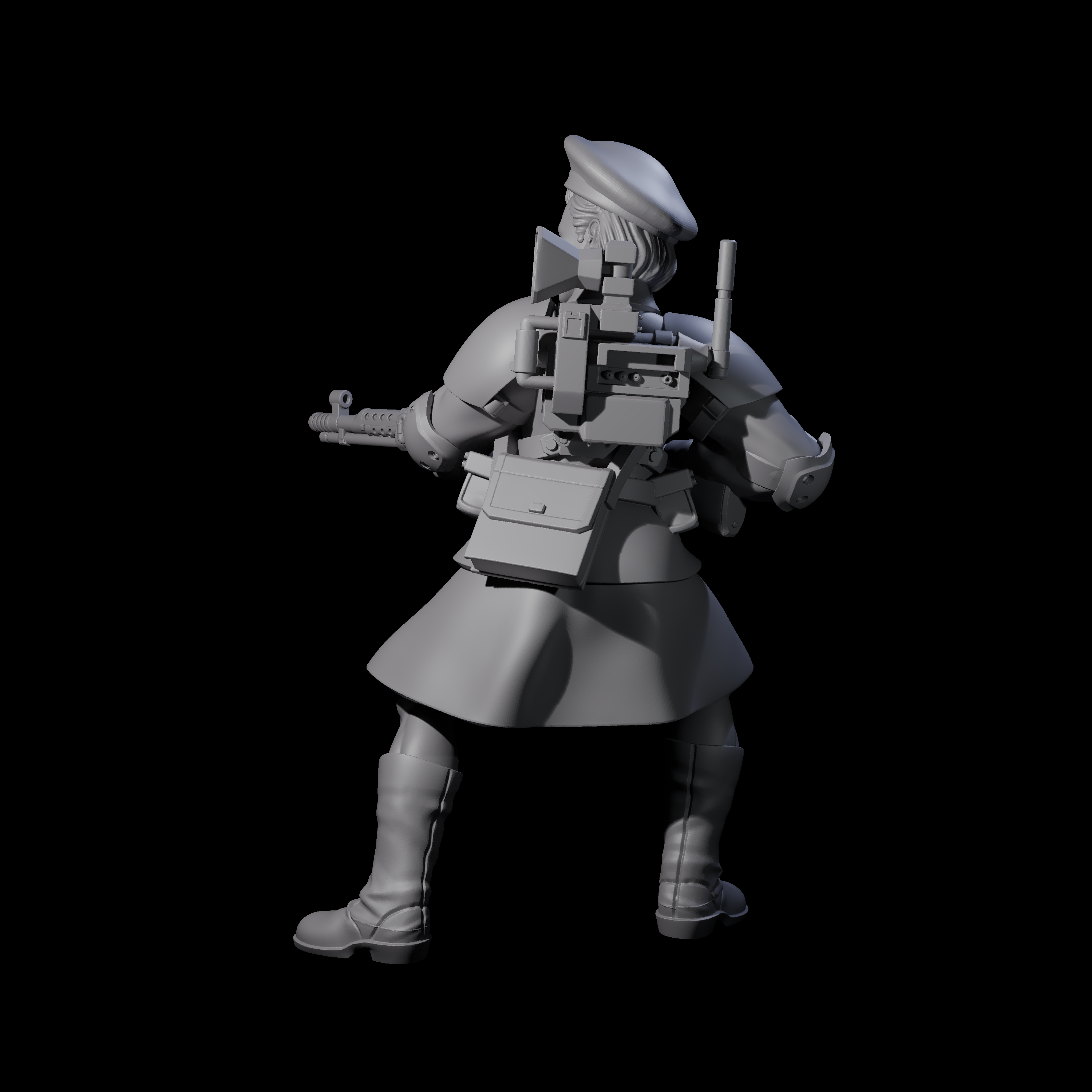 Weird War Soviet Shooting War Maiden Rifleman I Miniature for Dungeons and Dragons, Pathfinder or other TTRPGs