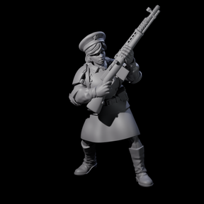 Weird War Soviet Shooting War Maiden Rifleman J Miniature for Dungeons and Dragons, Pathfinder or other TTRPGs