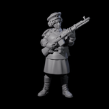 Weird War Soviet Shooting War Maiden Riflemen Miniature for Dungeons and Dragons, Pathfinder or other TTRPGs
