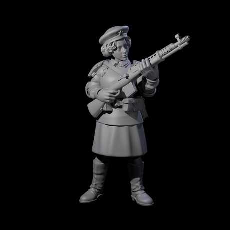 Weird War Soviet Shooting War Maiden Riflemen Miniature for Dungeons and Dragons, Pathfinder or other TTRPGs