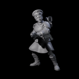 Weird War Soviet Shooting War Maiden Riflemen Miniature for Dungeons and Dragons, Pathfinder or other TTRPGs