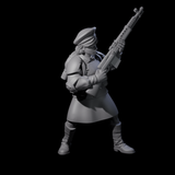 Weird War Soviet Shooting War Maiden Riflemen Miniature for Dungeons and Dragons, Pathfinder or other TTRPGs