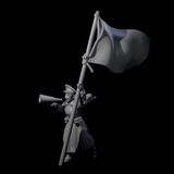 Weird War Soviet Shouting War Maiden Commissar Miniature for Dungeons and Dragons, Pathfinder or other TTRPGs