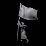 Weird War Soviet Shouting War Maiden Commissar Miniature for Dungeons and Dragons, Pathfinder or other TTRPGs