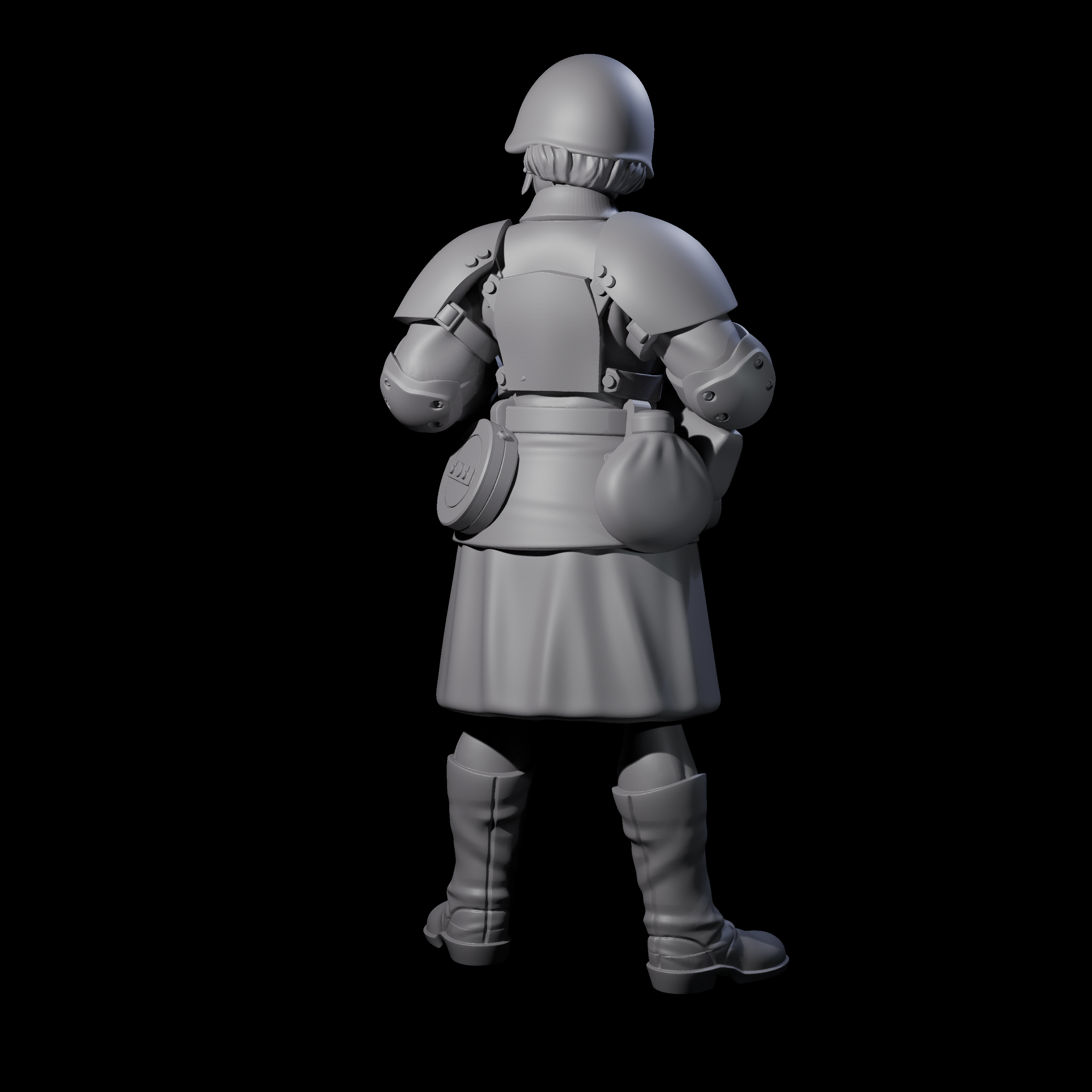 Weird War Soviet Spraying SMG War Maiden B Miniature for Dungeons and Dragons, Pathfinder or other TTRPGs