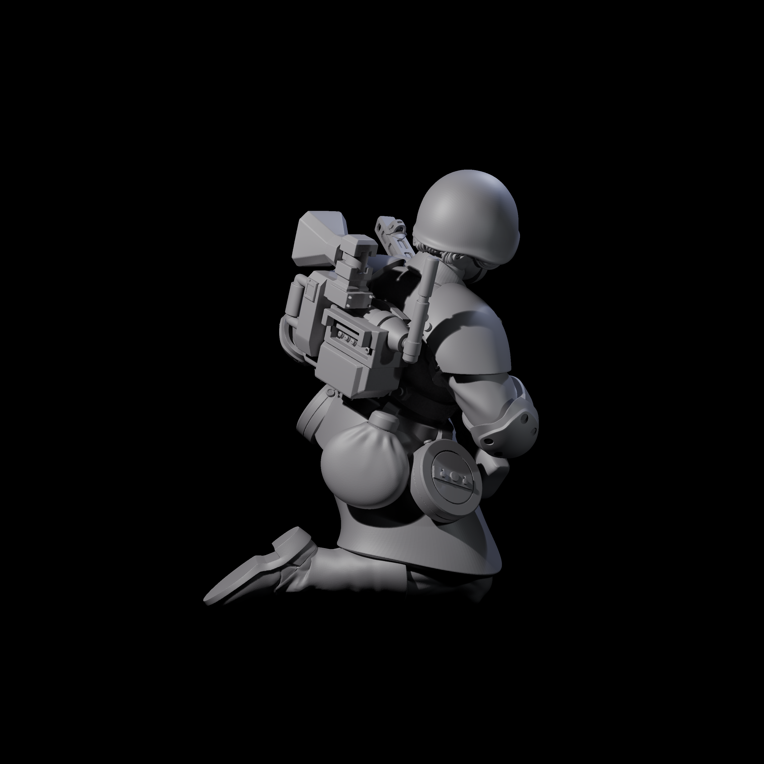 Weird War Soviet Spraying SMG War Maiden D Miniature for Dungeons and Dragons, Pathfinder or other TTRPGs