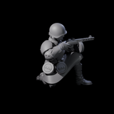 Weird War Soviet Spraying SMG War Maiden E Miniature for Dungeons and Dragons, Pathfinder or other TTRPGs