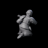 Weird War Soviet Spraying SMG War Maiden E Miniature for Dungeons and Dragons, Pathfinder or other TTRPGs