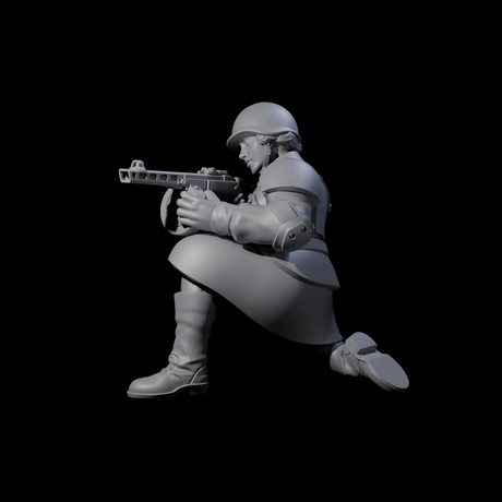 Weird War Soviet Spraying SMG War Maiden E Miniature for Dungeons and Dragons, Pathfinder or other TTRPGs
