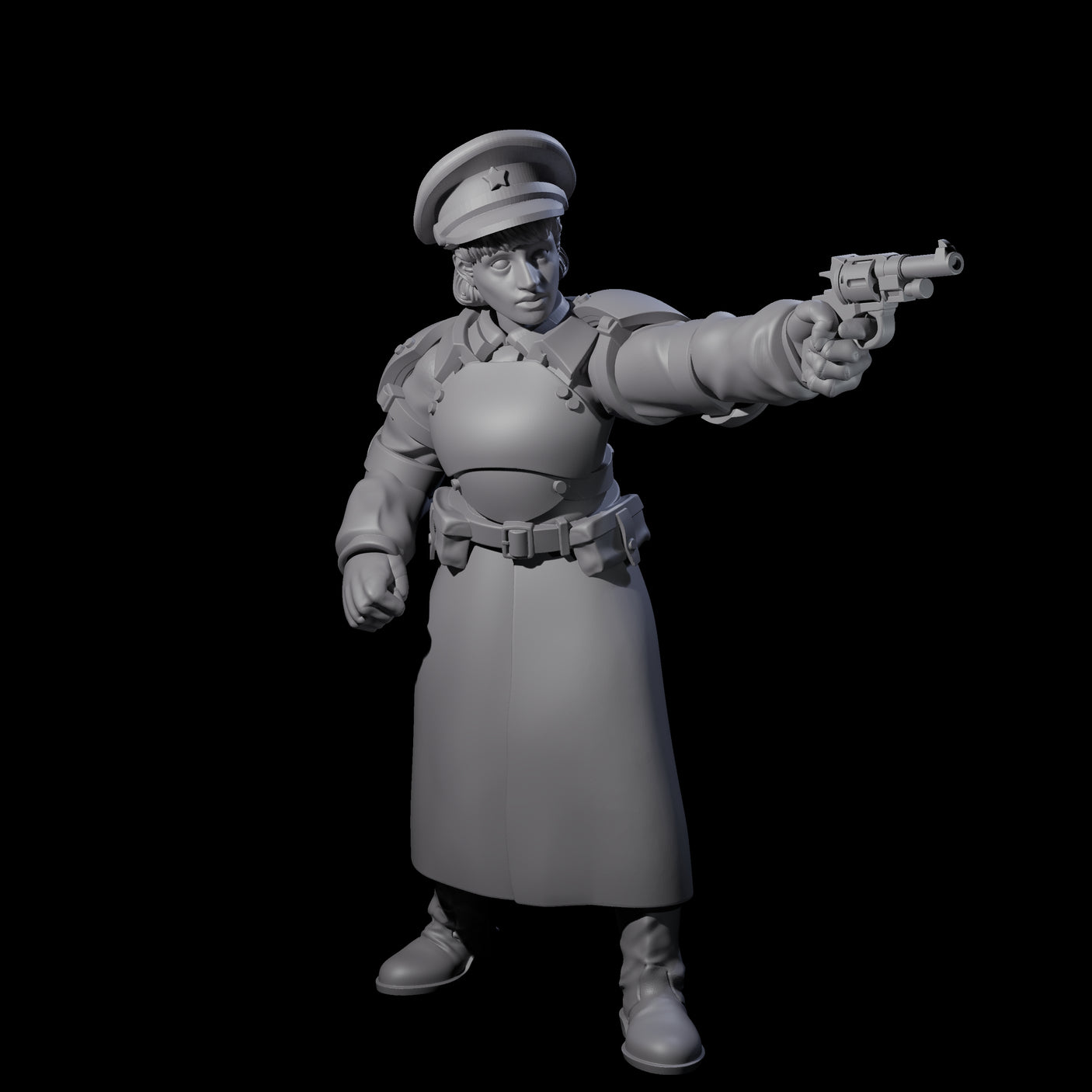 Weird War Soviet Stern NCO B Miniature for Dungeons and Dragons, Pathfinder or other TTRPGs