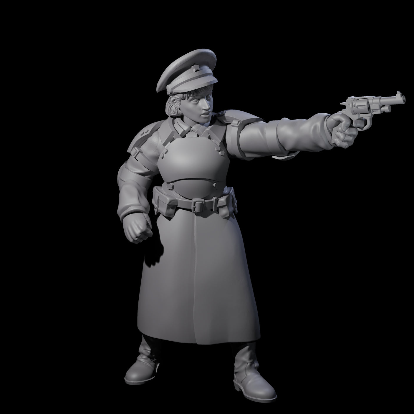 Weird War Soviet Stern NCO B Miniature for Dungeons and Dragons, Pathfinder or other TTRPGs
