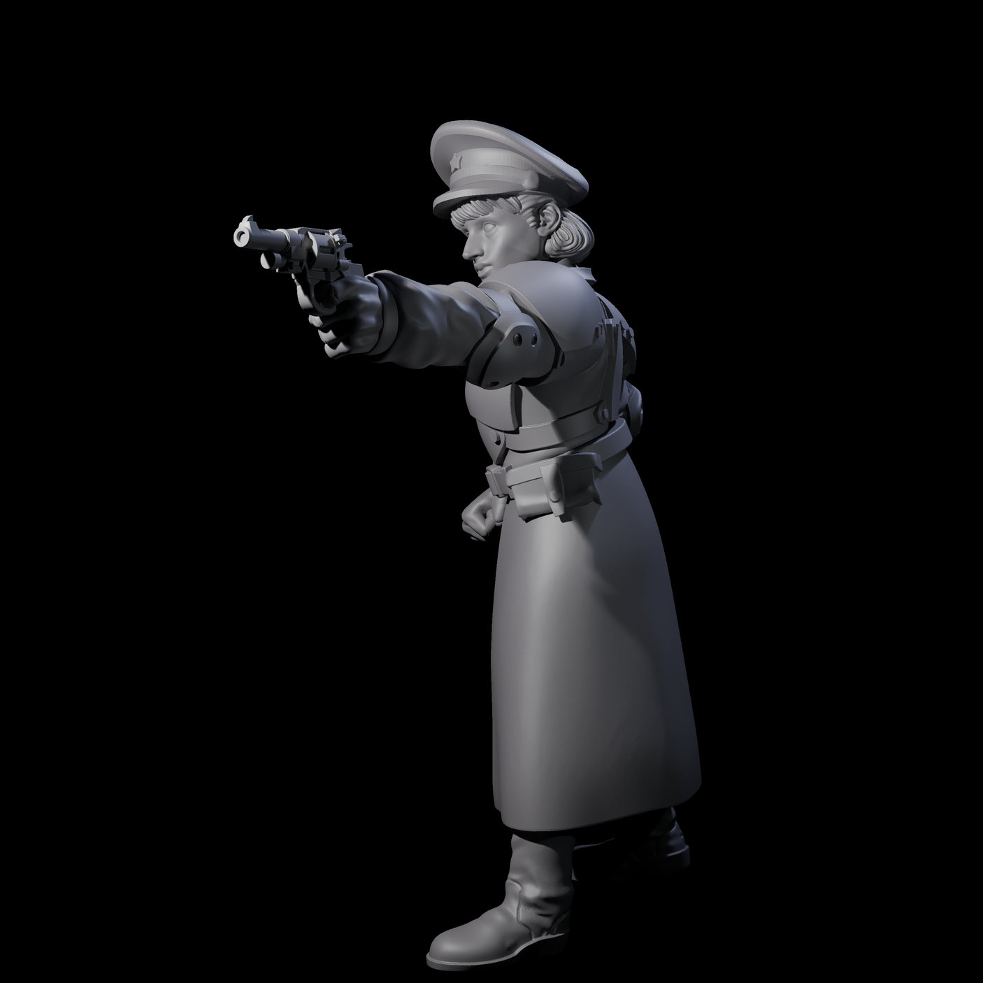 Weird War Soviet Stern NCO B Miniature for Dungeons and Dragons, Pathfinder or other TTRPGs