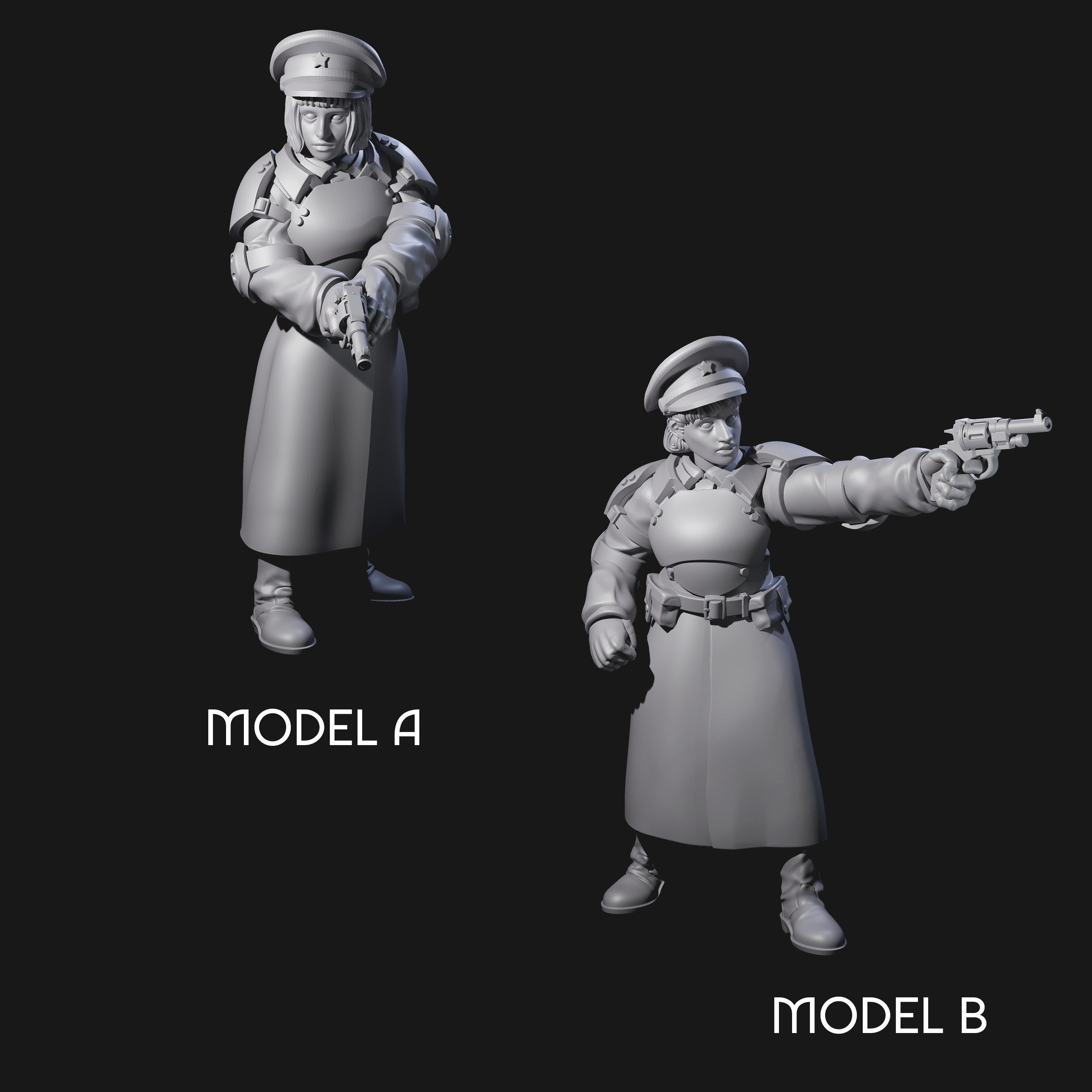 Weird War Soviet Stern NCOs Miniature for Dungeons and Dragons, Pathfinder or other TTRPGs