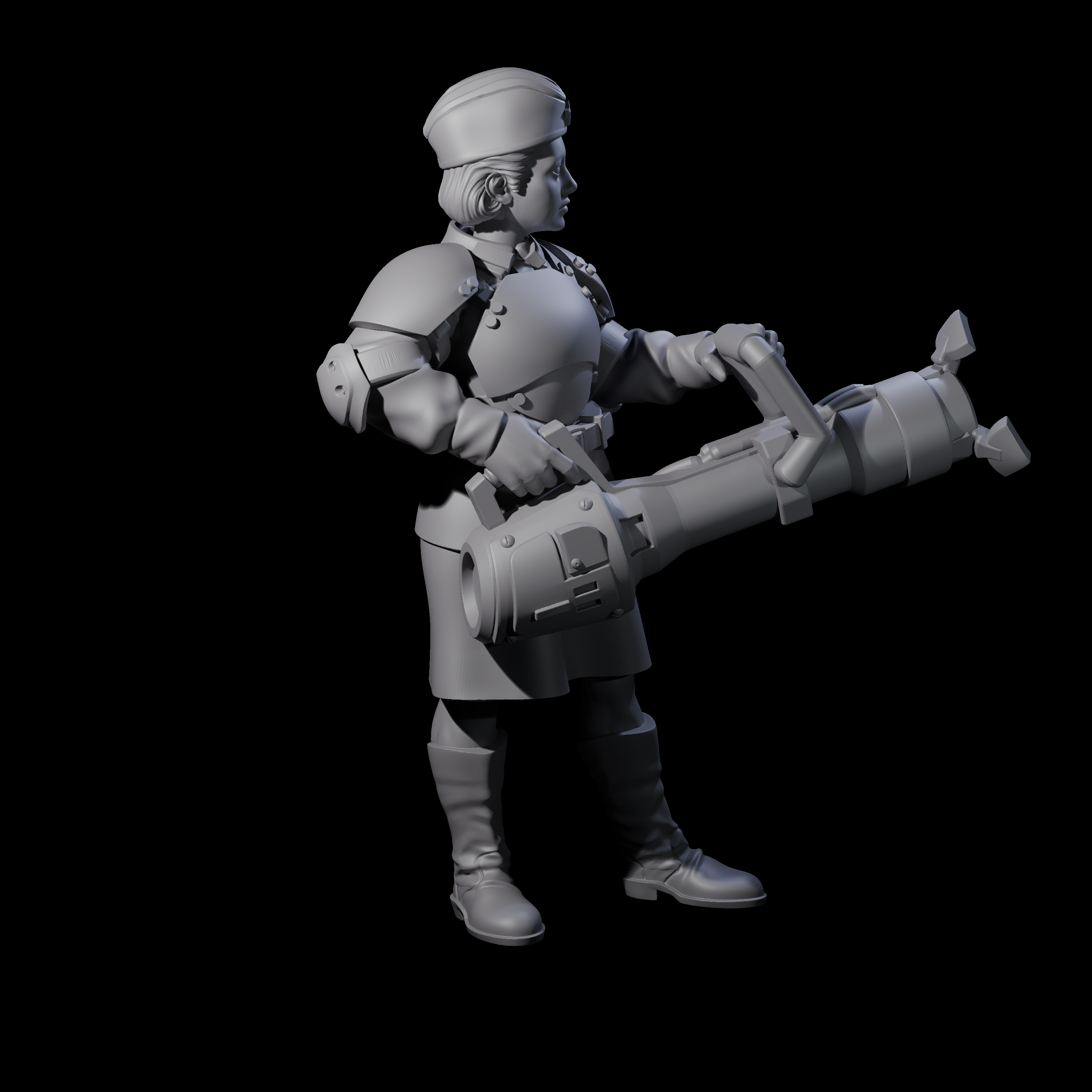 Weird War Soviet Vibrating Sound Cannoneer A Miniature for Dungeons and Dragons, Pathfinder or other TTRPGs