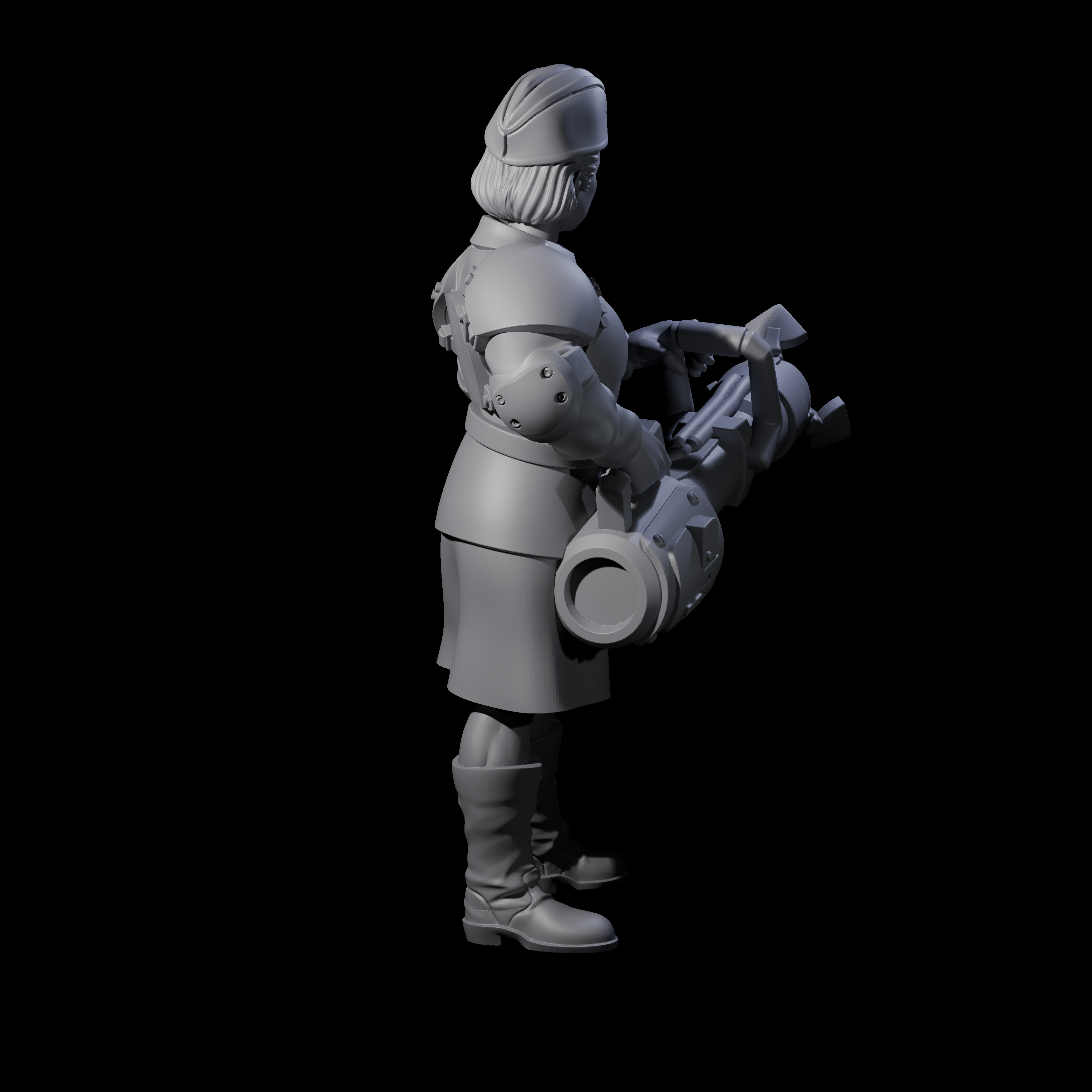 Weird War Soviet Vibrating Sound Cannoneer A Miniature for Dungeons and Dragons, Pathfinder or other TTRPGs