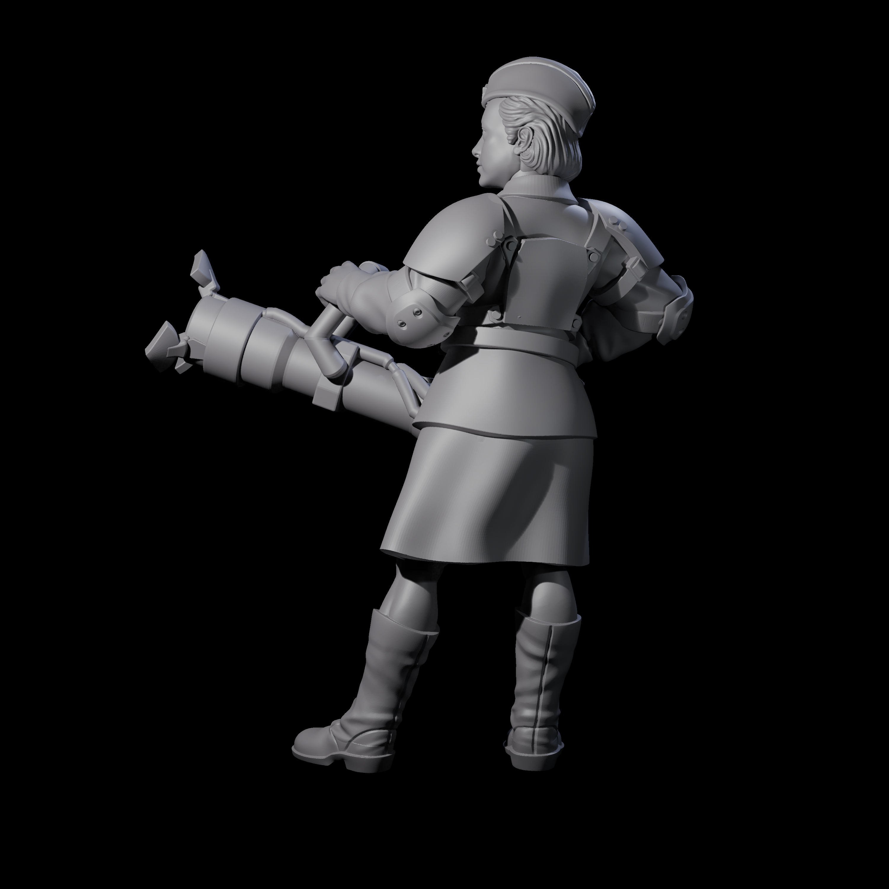 Weird War Soviet Vibrating Sound Cannoneer A Miniature for Dungeons and Dragons, Pathfinder or other TTRPGs