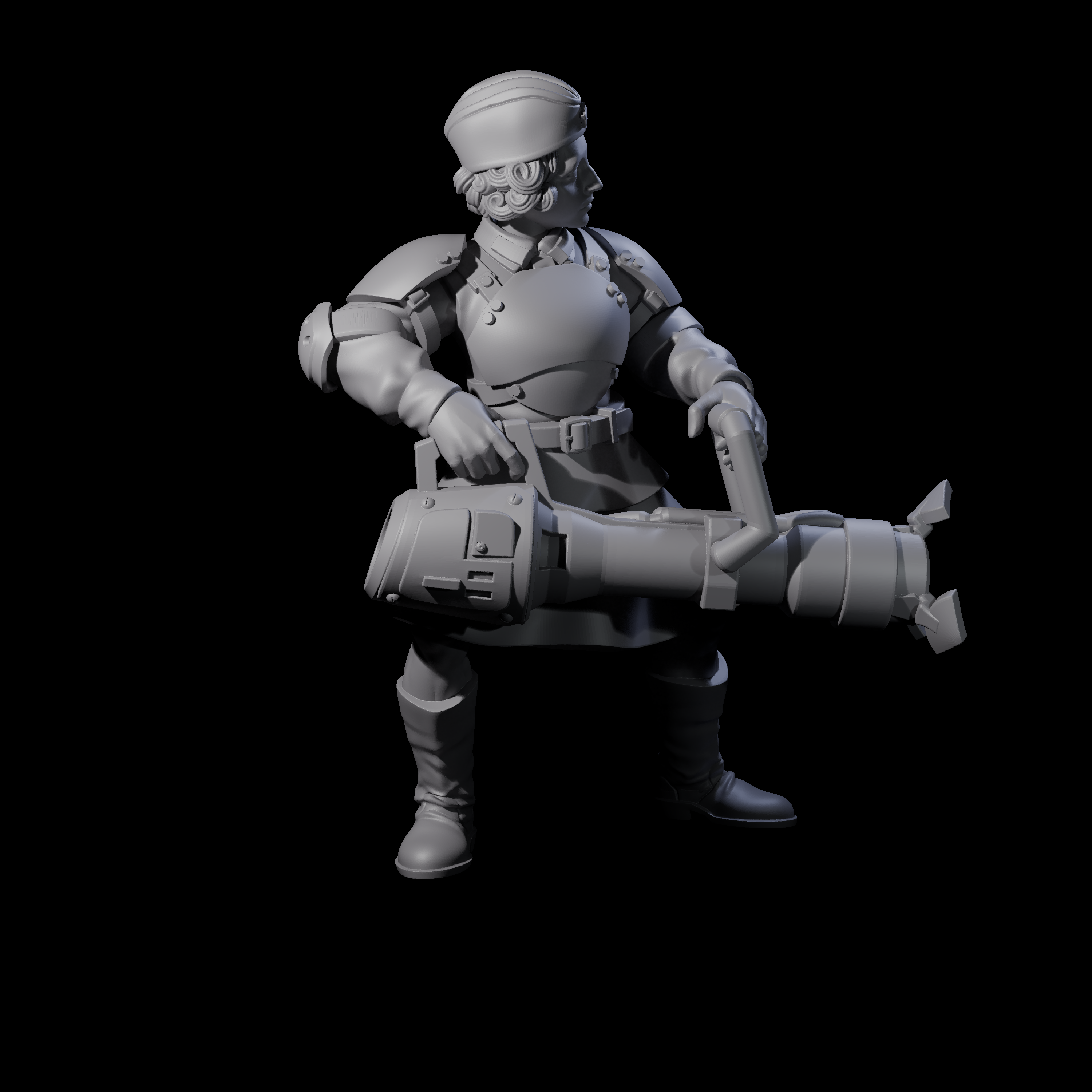 Weird War Soviet Vibrating Sound Cannoneer B Miniature for Dungeons and Dragons, Pathfinder or other TTRPGs