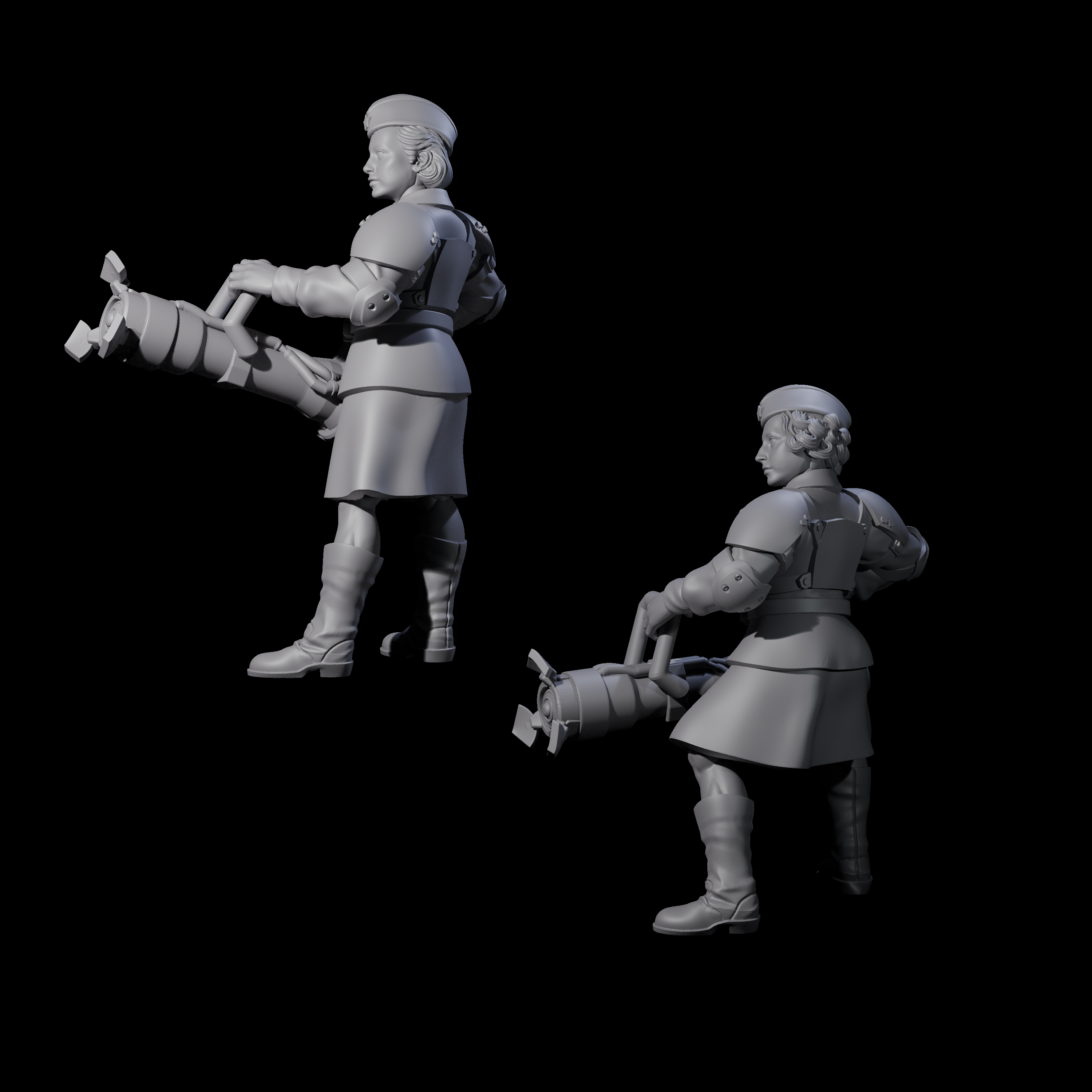 Weird War Soviet Vibrating Sound Cannoneers Miniature for Dungeons and Dragons, Pathfinder or other TTRPGs