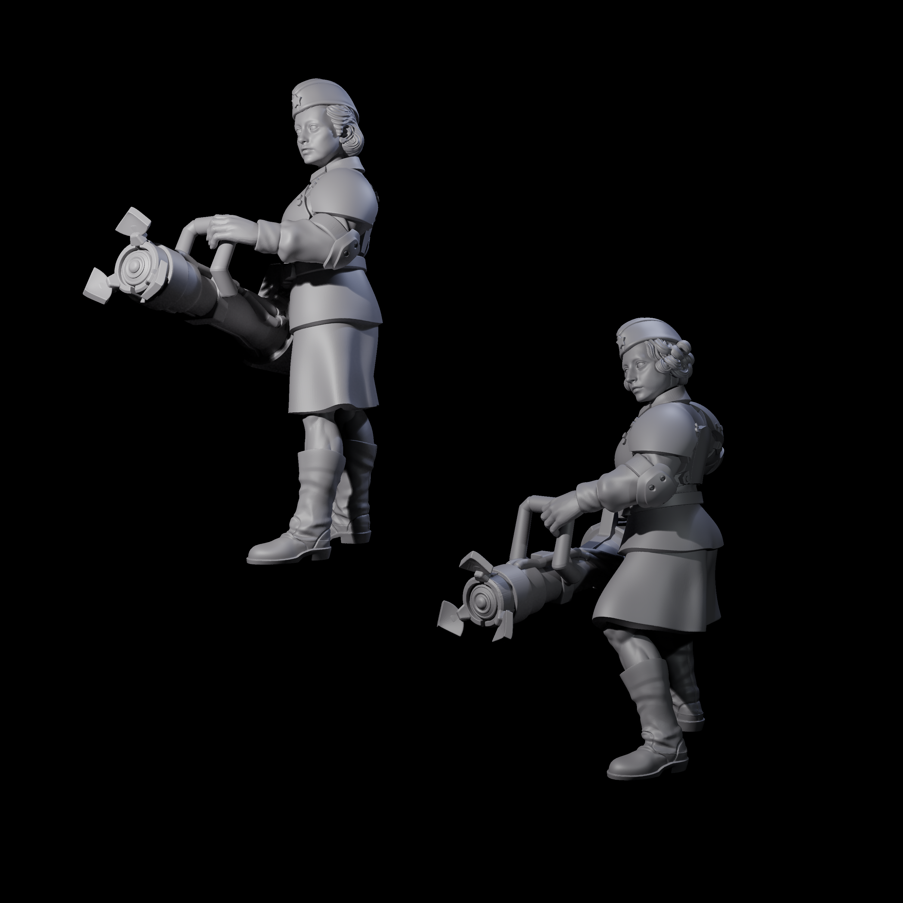 Weird War Soviet Vibrating Sound Cannoneers Miniature for Dungeons and Dragons, Pathfinder or other TTRPGs