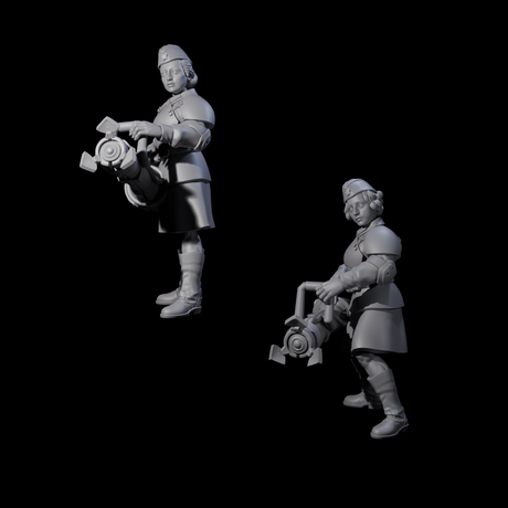Weird War Soviet Vibrating Sound Cannoneers Miniature for Dungeons and Dragons, Pathfinder or other TTRPGs