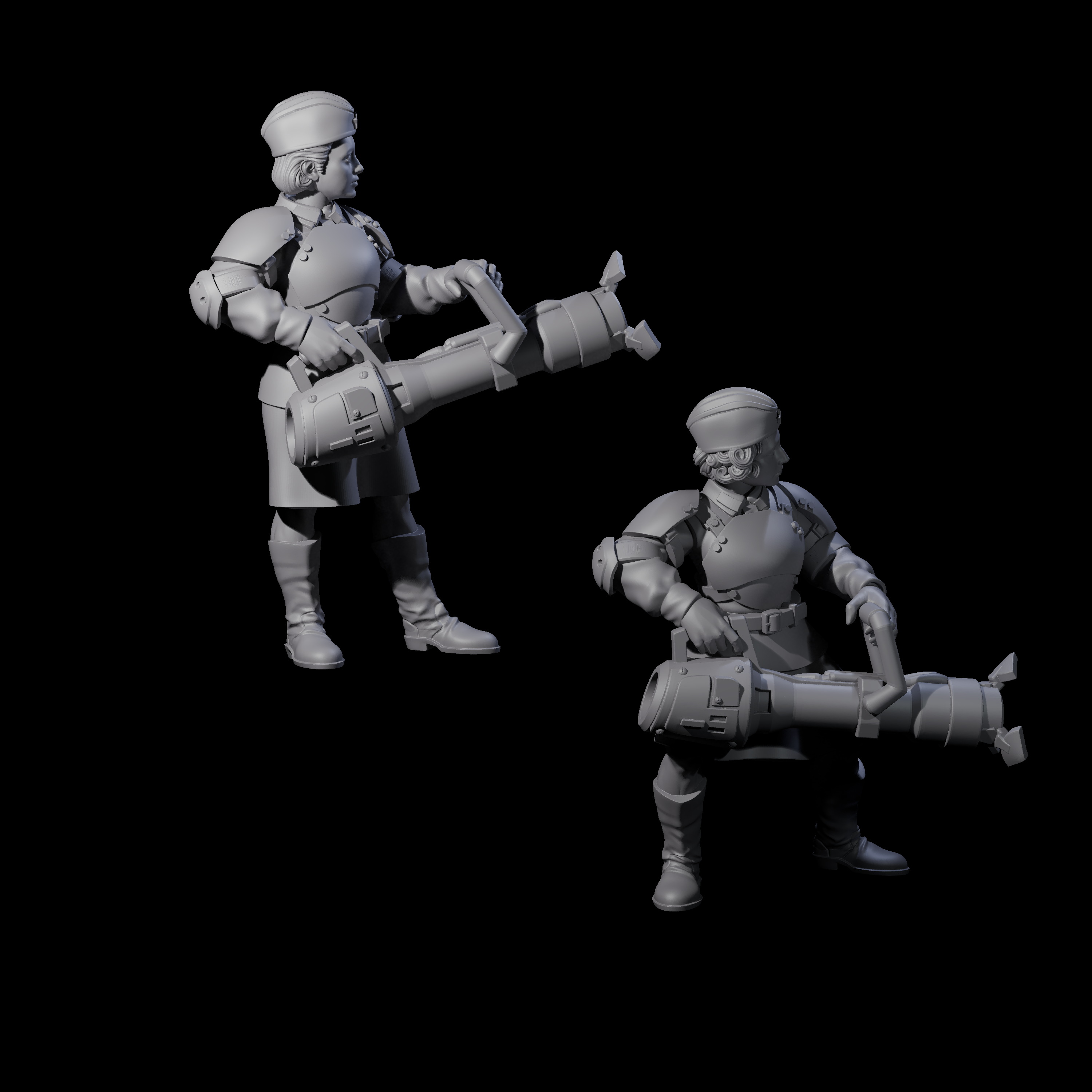 Weird War Soviet Vibrating Sound Cannoneers Miniature for Dungeons and Dragons, Pathfinder or other TTRPGs