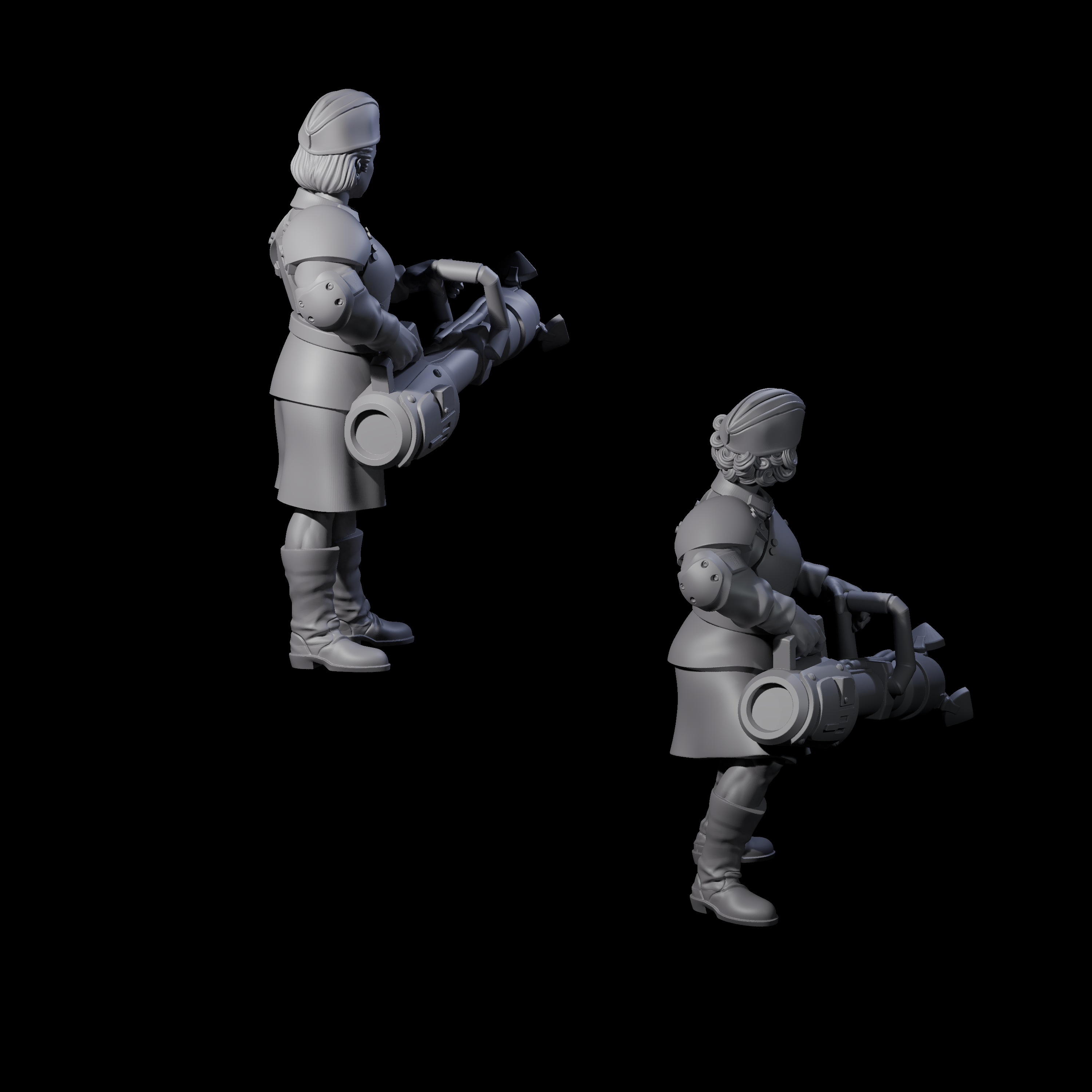 Weird War Soviet Vibrating Sound Cannoneers Miniature for Dungeons and Dragons, Pathfinder or other TTRPGs