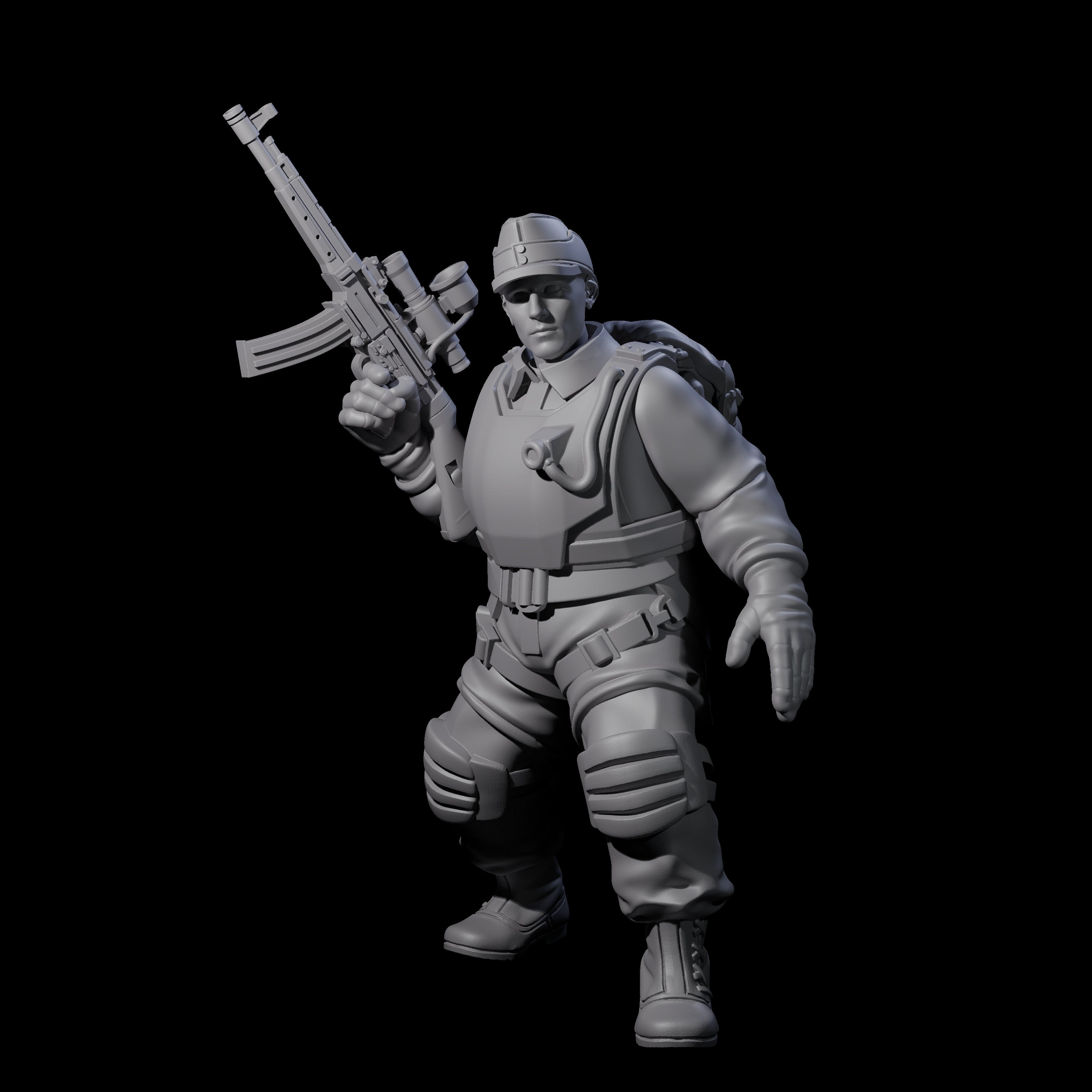 Weird War Tactical German Soldier A Miniature for Dungeons and Dragons, Pathfinder or other TTRPGs