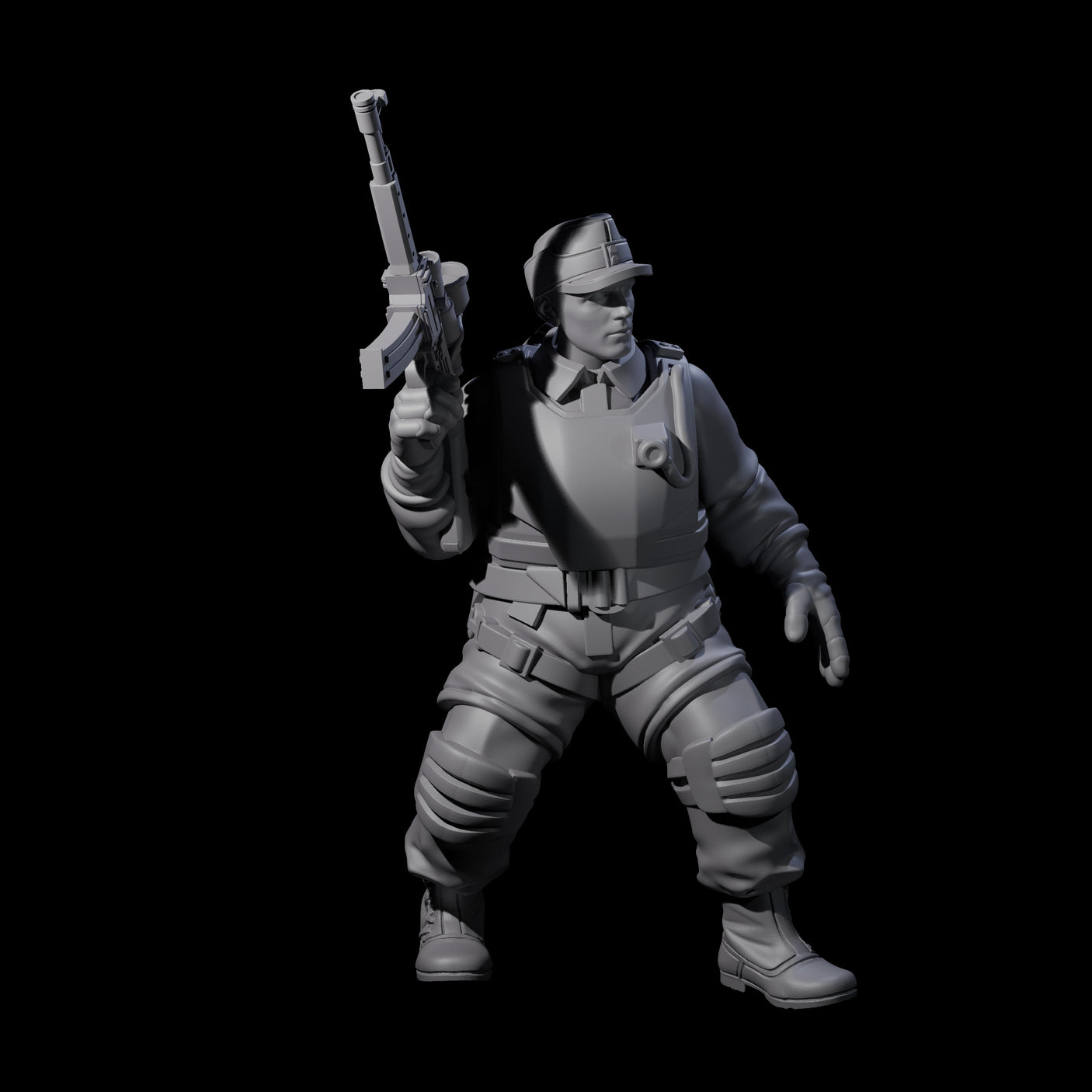 Weird War Tactical German Soldier A Miniature for Dungeons and Dragons, Pathfinder or other TTRPGs
