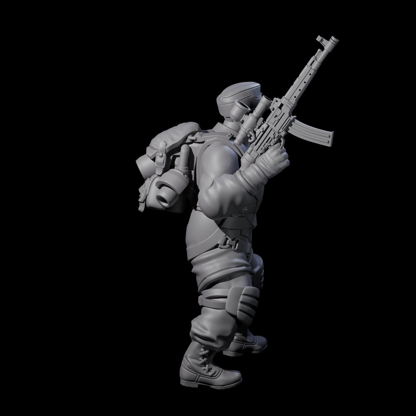 Weird War Tactical German Soldier A Miniature for Dungeons and Dragons, Pathfinder or other TTRPGs