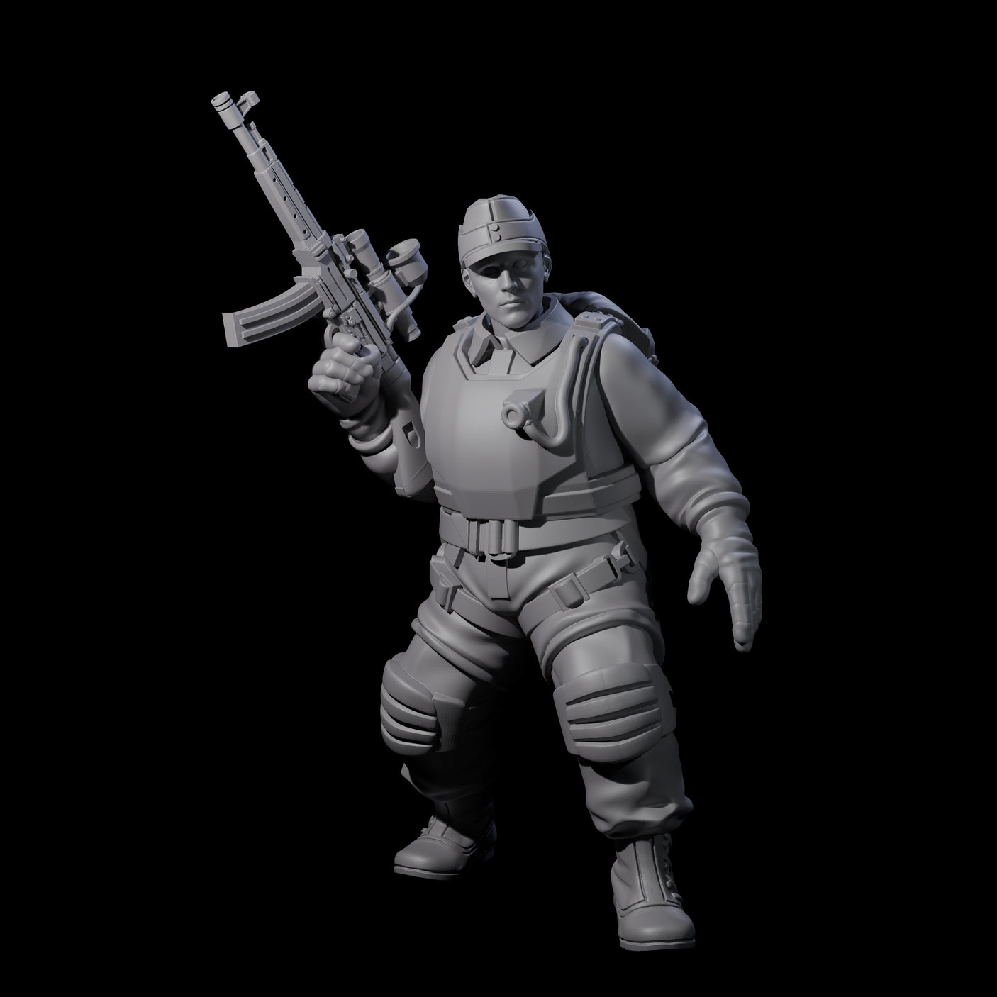 Weird War Tactical German Soldier A Miniature for Dungeons and Dragons, Pathfinder or other TTRPGs