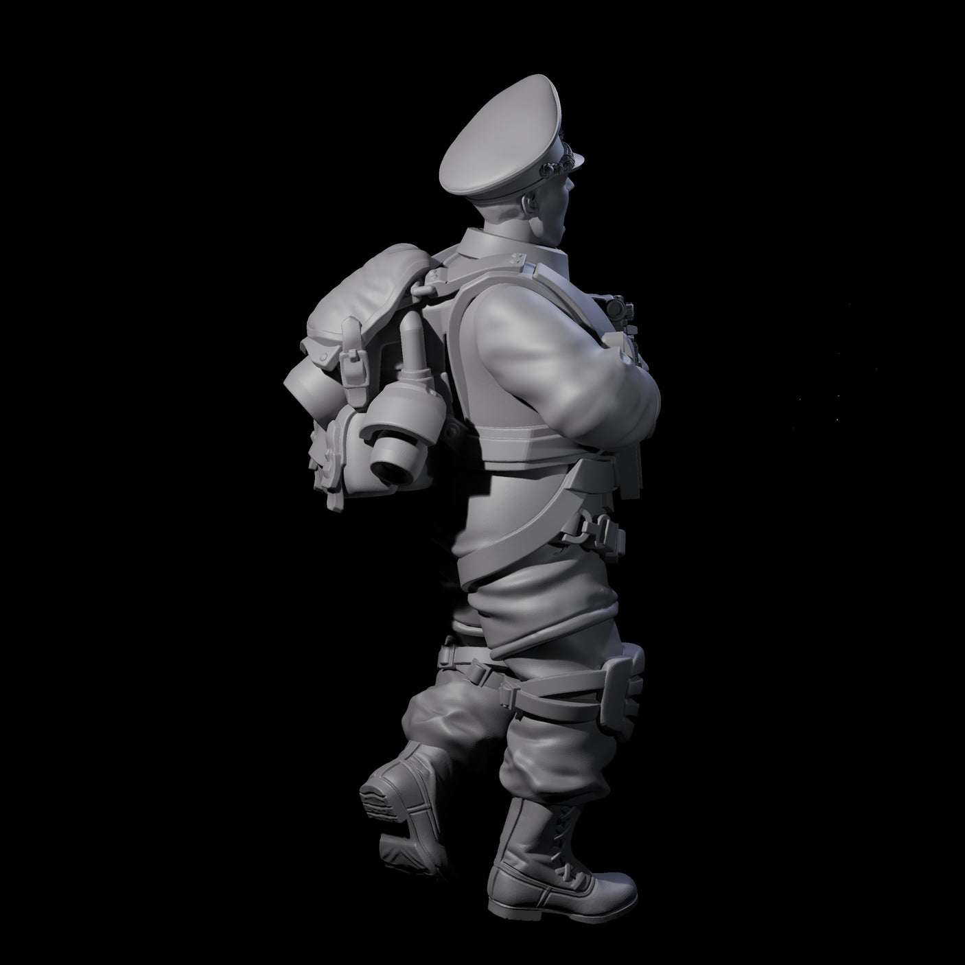 Weird War Tactical German Soldier B Miniature for Dungeons and Dragons, Pathfinder or other TTRPGs
