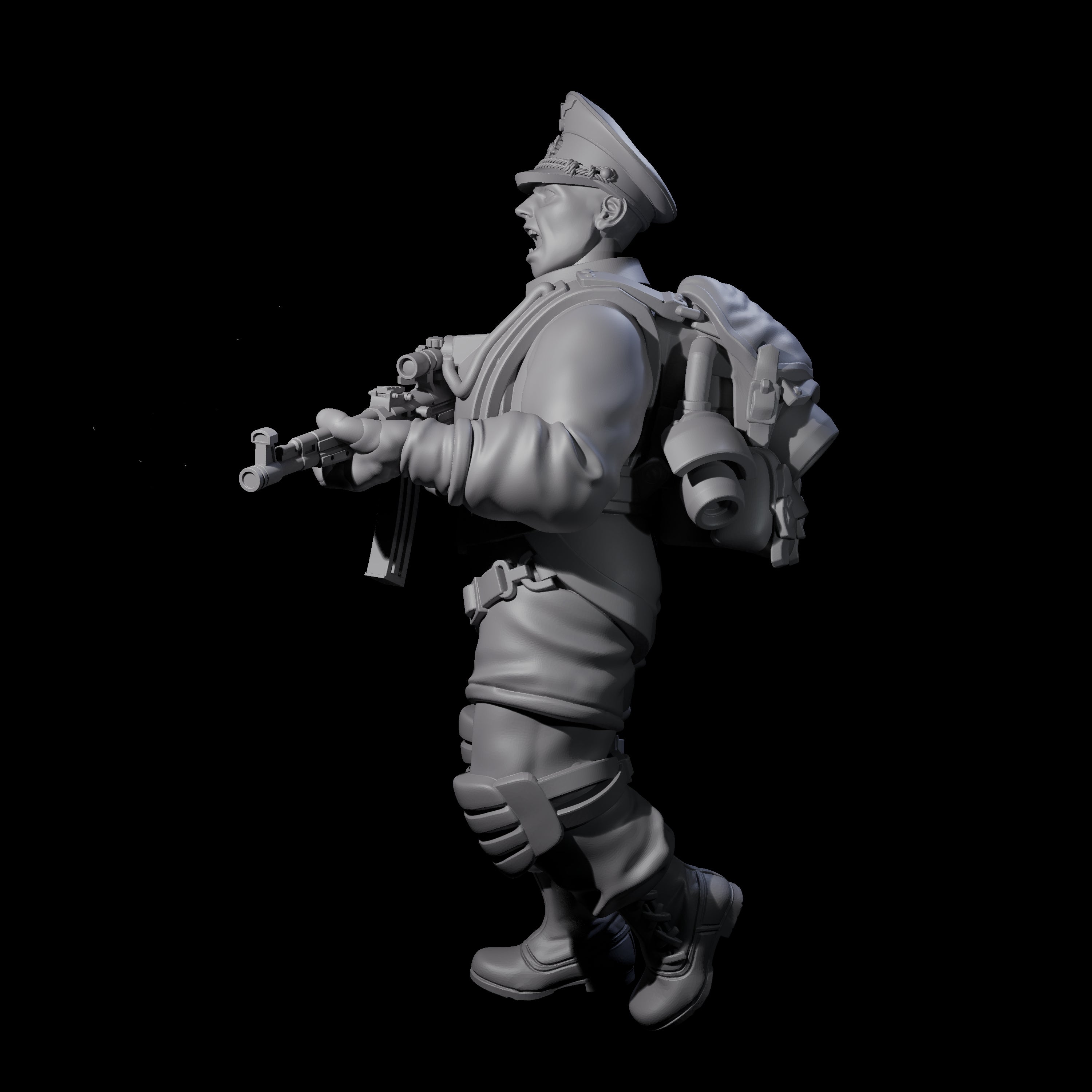 Weird War Tactical German Soldier B Miniature for Dungeons and Dragons, Pathfinder or other TTRPGs