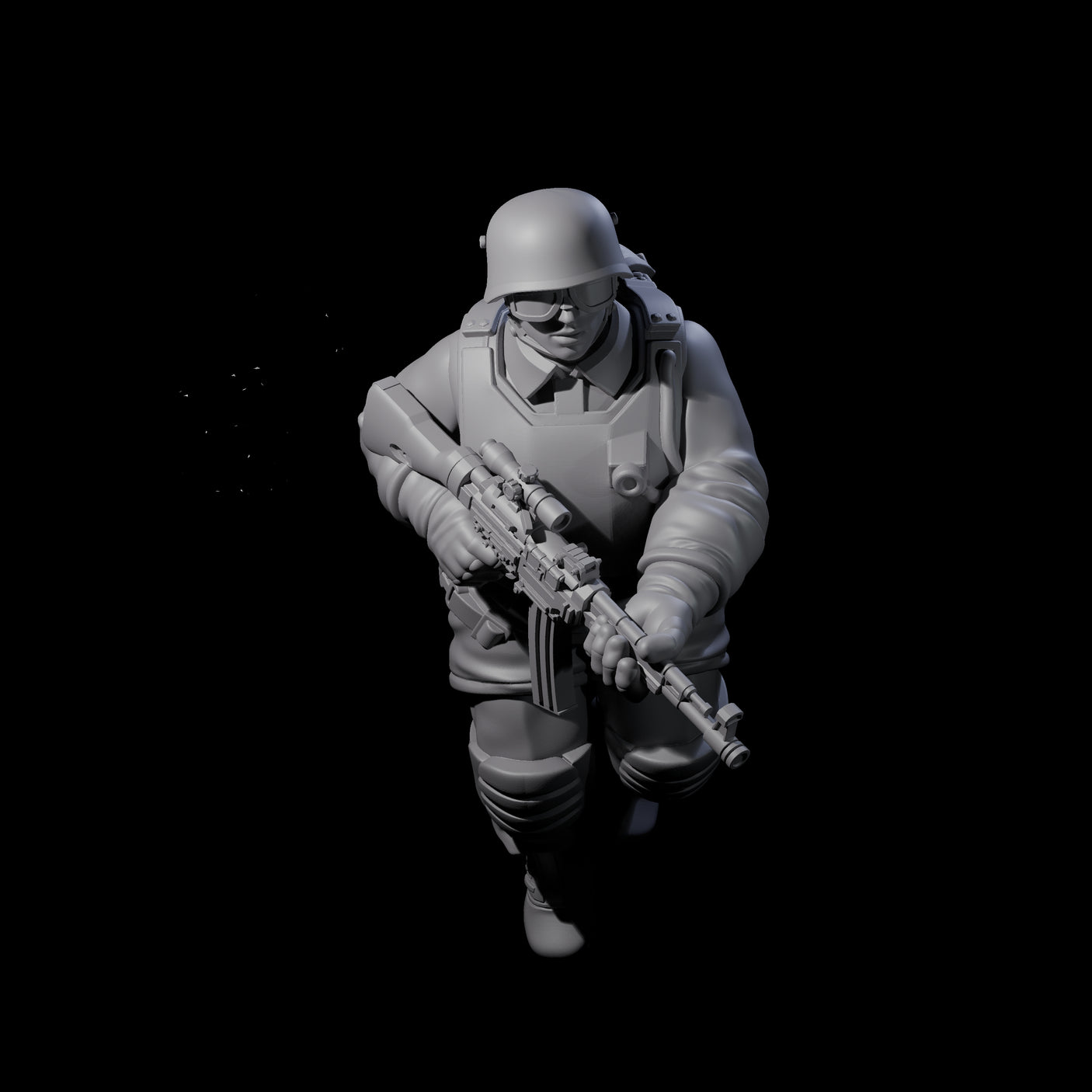 Weird War Tactical German Soldier C Miniature for Dungeons and Dragons, Pathfinder or other TTRPGs