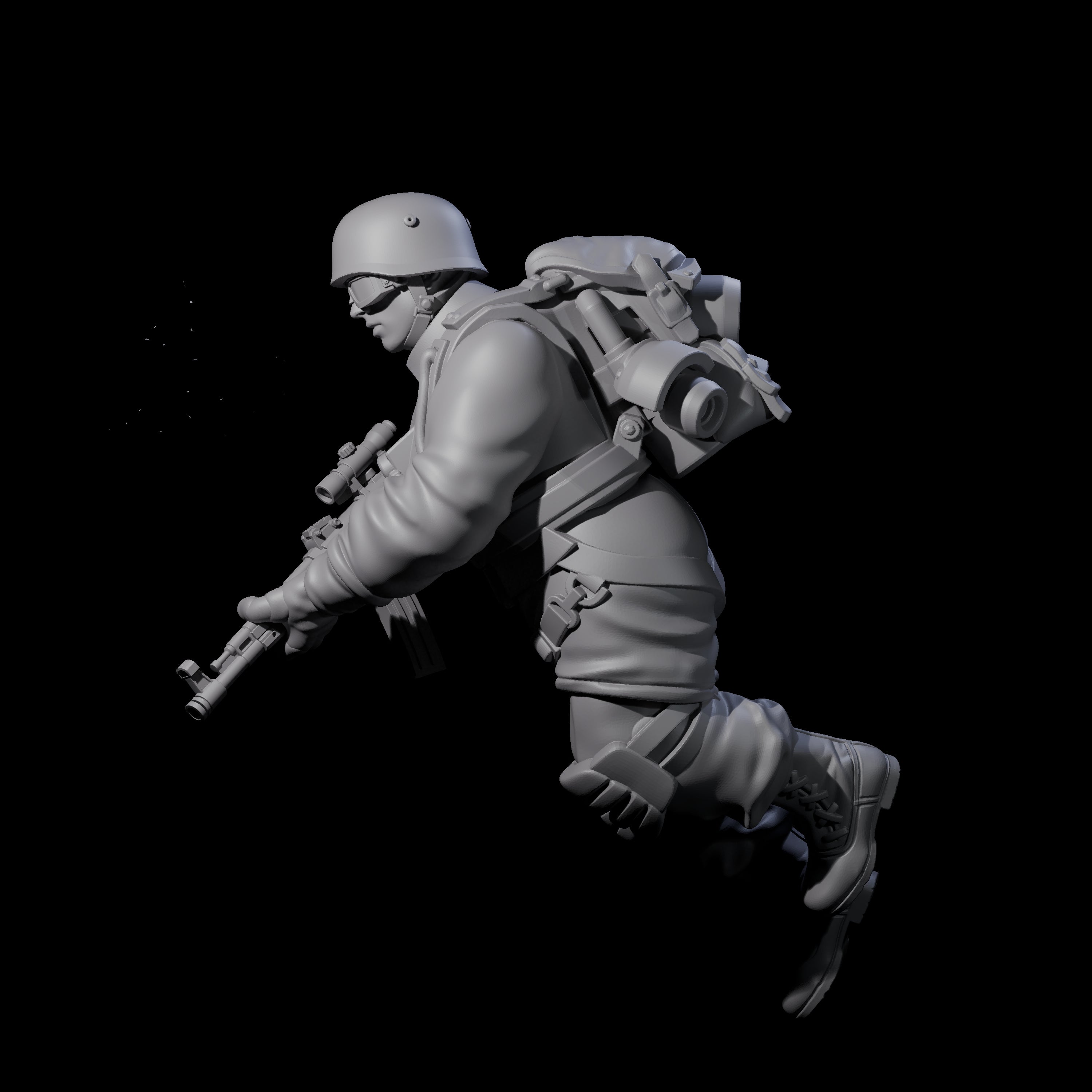 Weird War Tactical German Soldier C Miniature for Dungeons and Dragons, Pathfinder or other TTRPGs