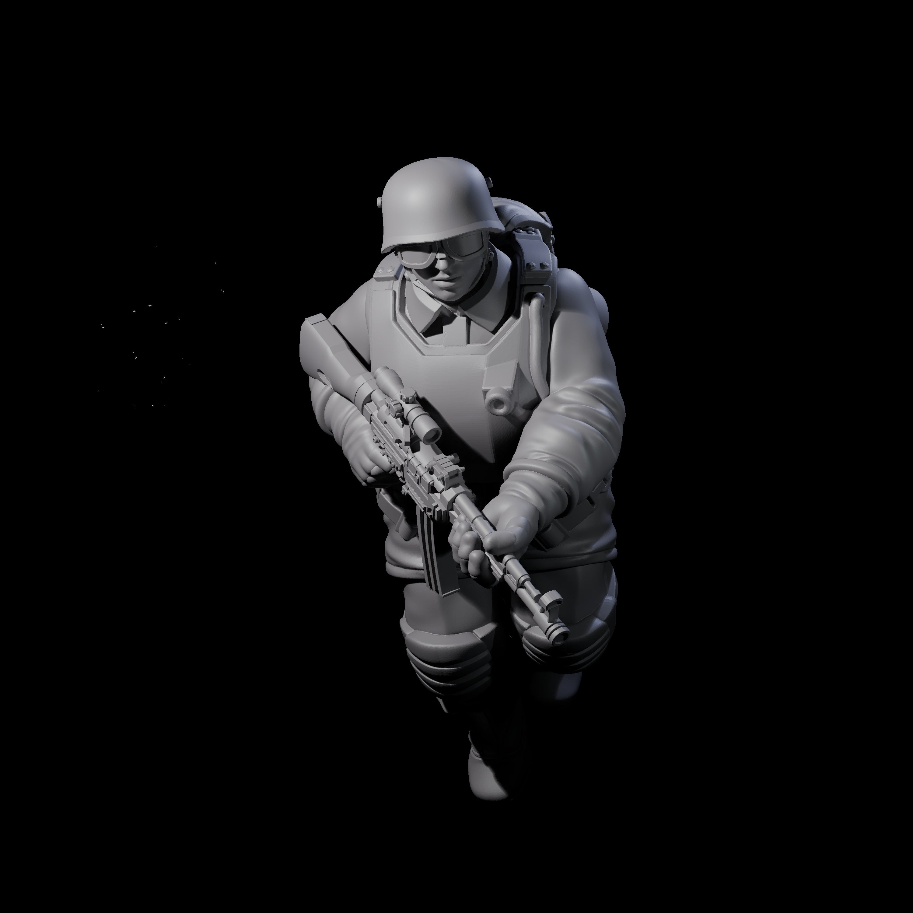 Weird War Tactical German Soldier C Miniature for Dungeons and Dragons, Pathfinder or other TTRPGs