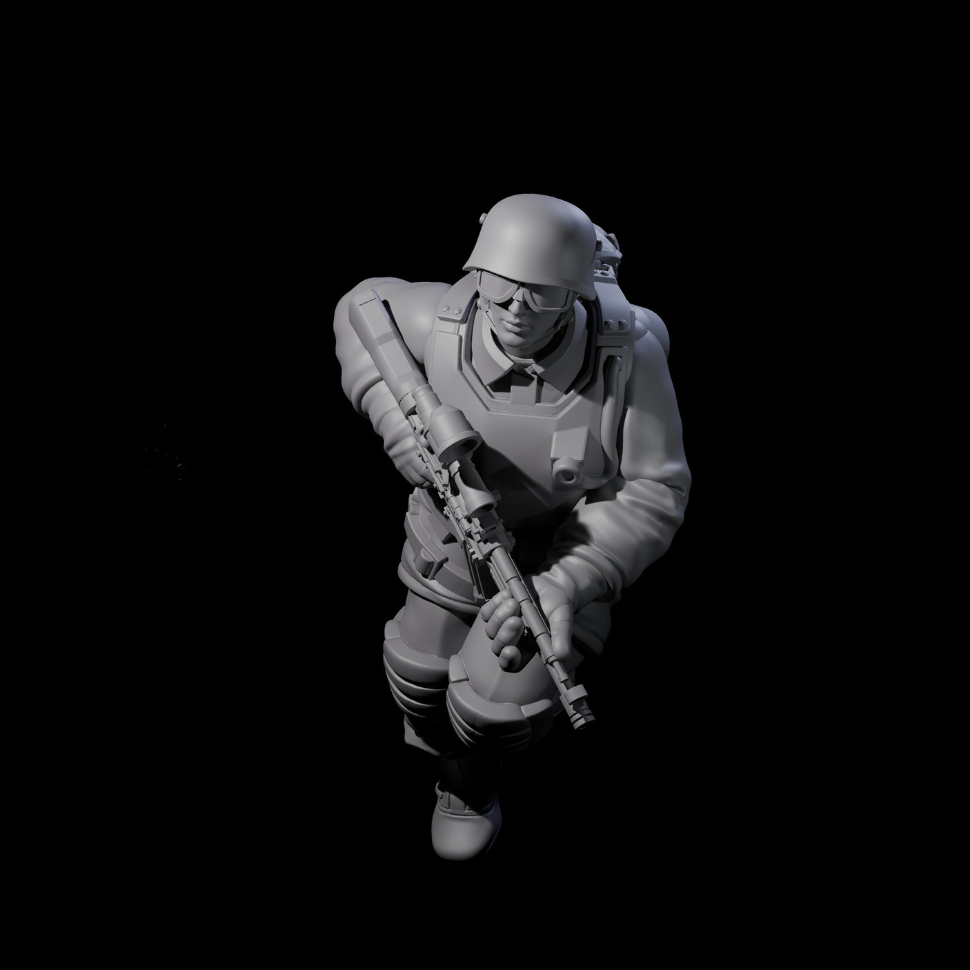 Weird War Tactical German Soldier D Miniature for Dungeons and Dragons, Pathfinder or other TTRPGs