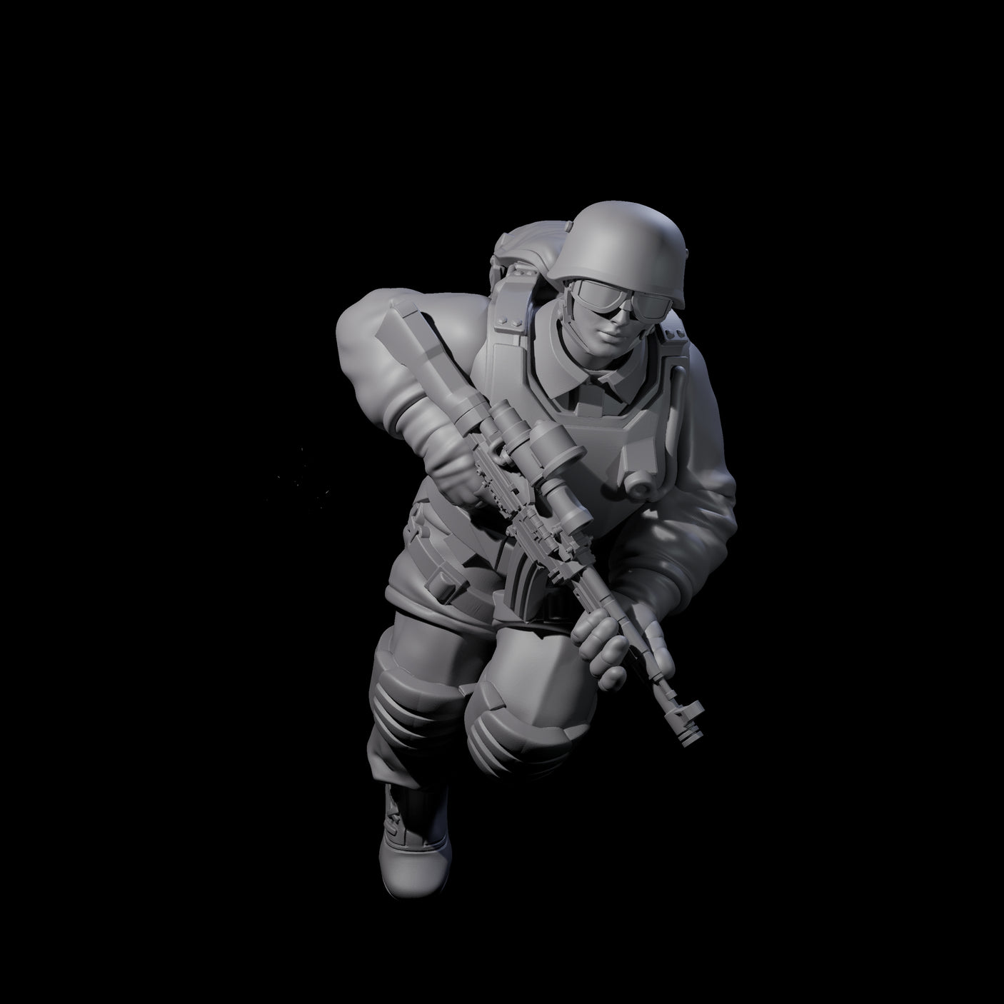 Weird War Tactical German Soldier D Miniature for Dungeons and Dragons, Pathfinder or other TTRPGs